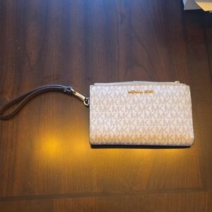 Michael Kors Beige Wristlet